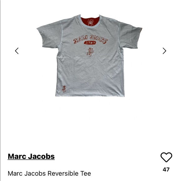 Marc Jacob reversible t shirt size s - Picture 2 of 2